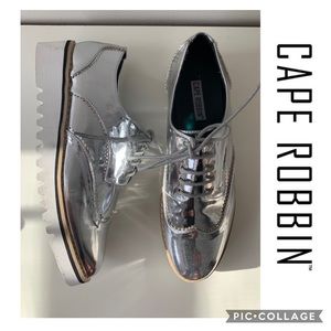 Silver Oxford shoes